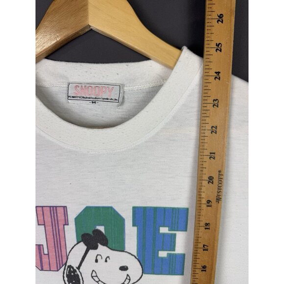 Rare True Vintage Snoopy Joe Cool Peanuts Art TV Cartoon Show White Tee Promo - Picture 11 of 11
